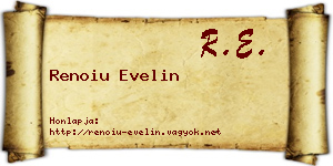 Renoiu Evelin névjegykártya